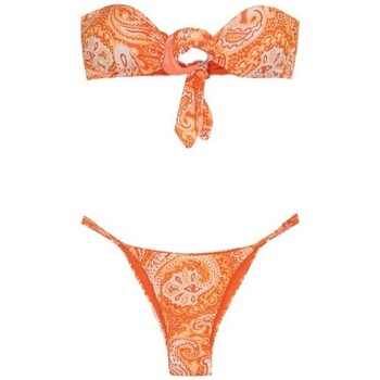 Abbigliamento Donna Costume a due pezzi F * * K Bikini Donna Fantasia ArancioFk24-0721x10 Arancio