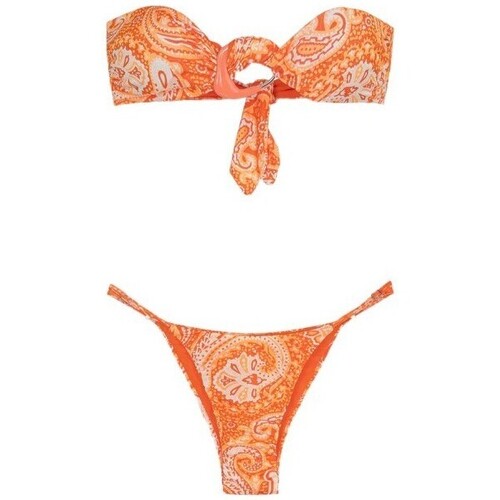 Abbigliamento Donna Costume a due pezzi F * * K Bikini Donna Fantasia ArancioFk24-0721x10 Arancio