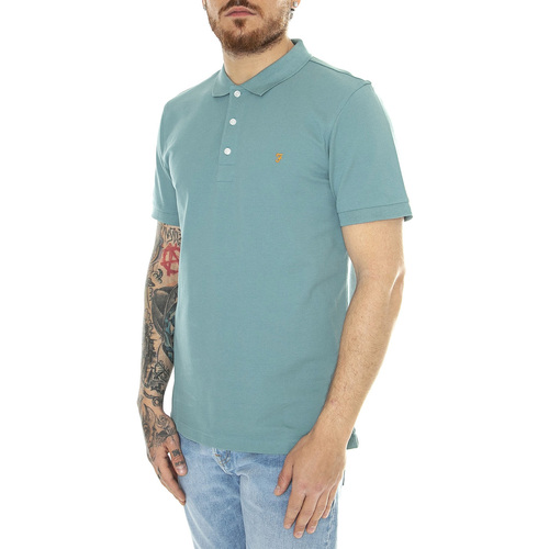 Abbigliamento Uomo T-shirt & Polo Farah Blanes SS Brook Blue Polo Shirt Verde