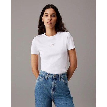 Abbigliamento Donna T-shirt & Polo Calvin Klein Jeans J20J223552YAF Bianco