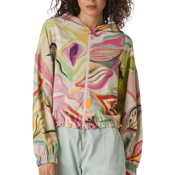 Abbigliamento Donna Felpe in pile Deha Felpa Allover Con Cappuccio Multicolore