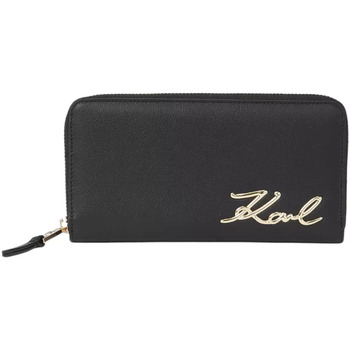 Borse Donna Portafogli Karl Lagerfeld portafoglio piccolo nero signature 2.0 Nero