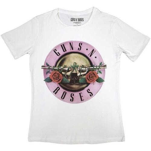 Abbigliamento Donna T-shirts a maniche lunghe Guns N Roses Classic Bianco