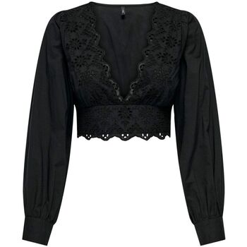 Abbigliamento Donna Top / T-shirt senza maniche Only 15313170 LOU-BLACK Nero
