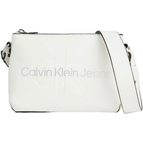 Borse Donna Tracolle Calvin Klein Jeans SCULPTED CAMERA POUCH21 Bianco