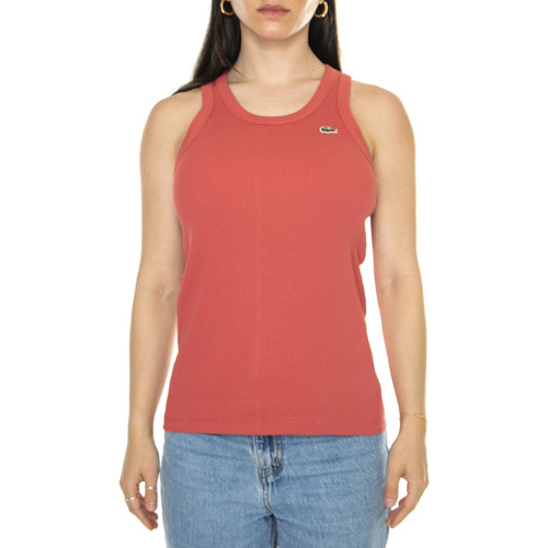 Abbigliamento Donna Top / T-shirt senza maniche Lacoste T-Shirt ZV9 Red Rosso