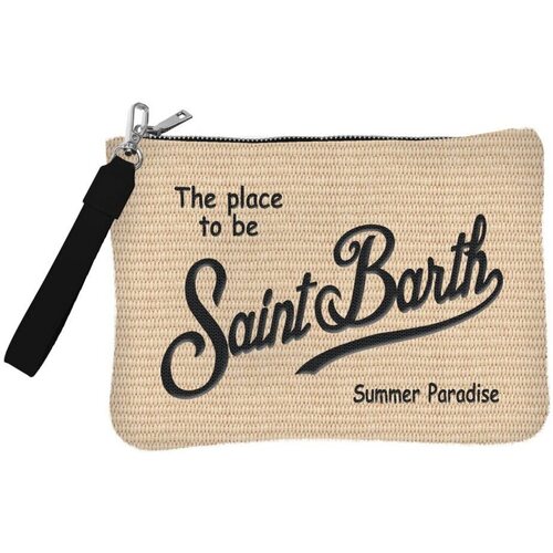 Borse Donna Pochette / Borselli Mc2 Saint Barth pochette parisienne raffia blk Beige