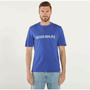 Premiata t-shirt  girocollo never white bluette Blu