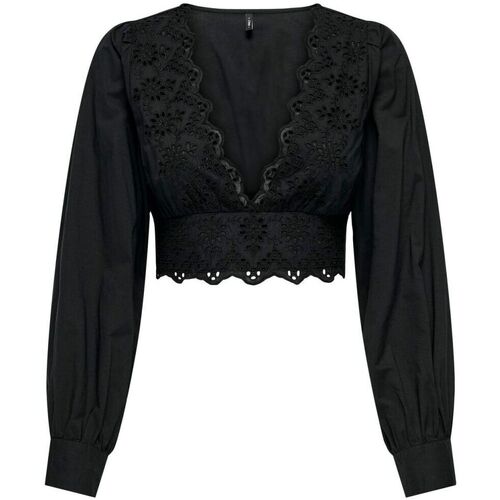 Abbigliamento Donna Top / T-shirt senza maniche Only 15313170 LOU-BLACK Nero