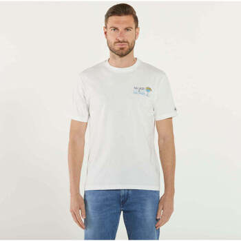 Abbigliamento Uomo T-shirt maniche corte Mc2 Saint Barth t-shirt nel bere e nel mare bianca Bianco
