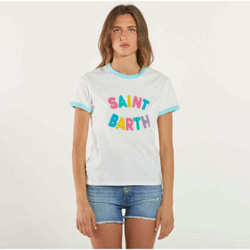 Abbigliamento Donna T-shirt maniche corte Mc2 Saint Barth t-shirt emilie terry SB patch Bianco