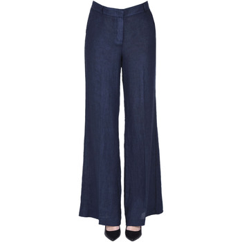Abbigliamento Donna Pantaloni Kiltie Pantaloni gamba ampia in lino PNP00003137AE Blu