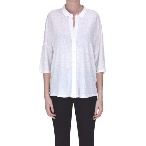 Abbigliamento Donna Camicie Majestic Filatures Camicia in lino TPC00003131AE Bianco