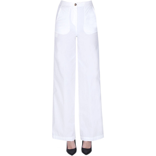 Abbigliamento Donna Chino Kiltie Pantaloni ampi in cotone PNP00003143AE Bianco