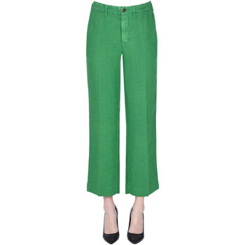 Abbigliamento Donna Chino Kiltie Pantaloni in lino PNP00003145AE Verde