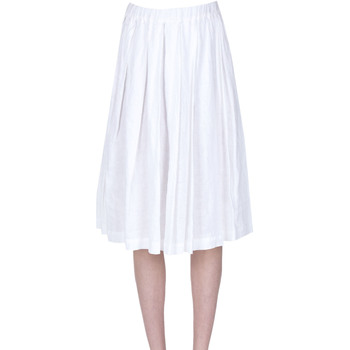Abbigliamento Donna Gonne Aspesi Gonna in lino plissettata GNN00003035AE Bianco