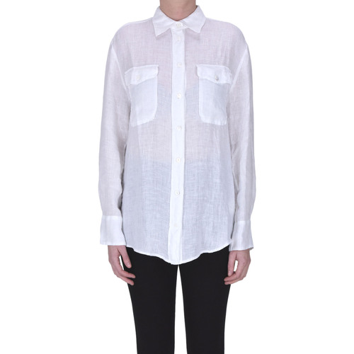 Abbigliamento Donna Camicie Kiltie Camicia in lino  TPC00003098AE Bianco