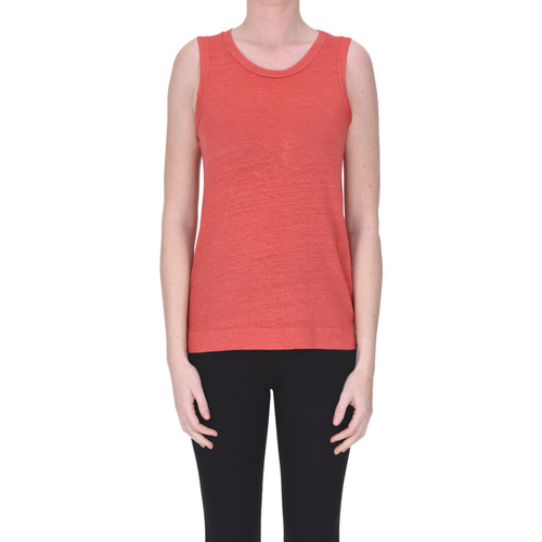Abbigliamento Donna Top / T-shirt senza maniche Wool&co Tank top in lino TPT00003068AE Rosso