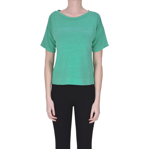 Abbigliamento Donna T-shirt & Polo Wool&co T-shirt in lino TPS00003070AE Verde
