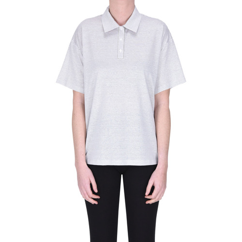 Abbigliamento Donna T-shirt & Polo Peserico Polo a righe oversize TPS00003116AE Grigio