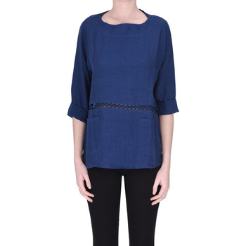 Abbigliamento Donna Camicie Whyci Blusa in lino TPC00003163AE Blu