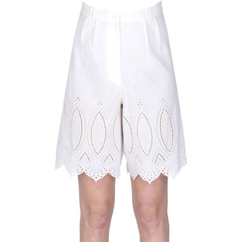 Abbigliamento Donna Shorts / Bermuda Sessun Shorts in cotone e lino PNH00003045AE Bianco