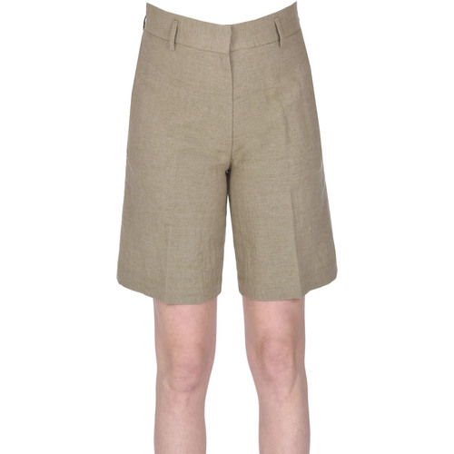 Abbigliamento Donna Shorts / Bermuda Pomandere Shorts in lino e cotone PNH00003040AE Marrone