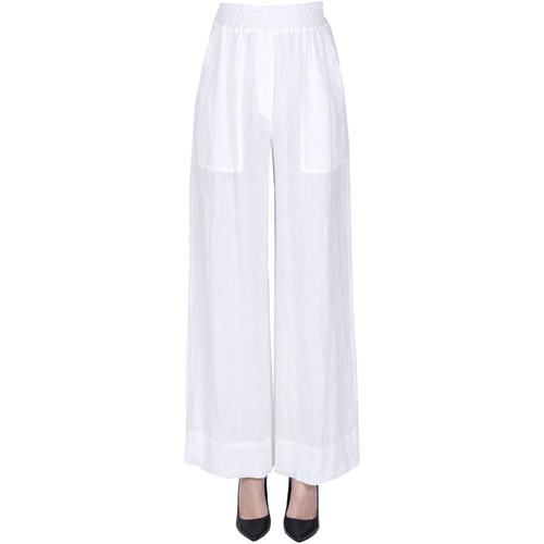 Abbigliamento Donna Chino Sundek Pantaloni in lino PNP00003134AE Bianco
