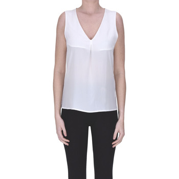 Abbigliamento Donna Top / T-shirt senza maniche Maliparmi Top in crepè TPT00003136AE Bianco