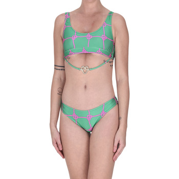 Abbigliamento Donna Costume a due pezzi Chiara Ferragni Bikini stampato con inserti metallici CST00003078AE Verde