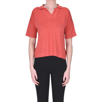Abbigliamento Donna T-shirt & Polo Wool&co Polo in lino  TPS00003066AE Arancio