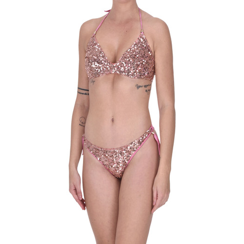 Abbigliamento Donna Costume a due pezzi Pin-Up Stars Bikini con paillettes CST00003047AE Rosa