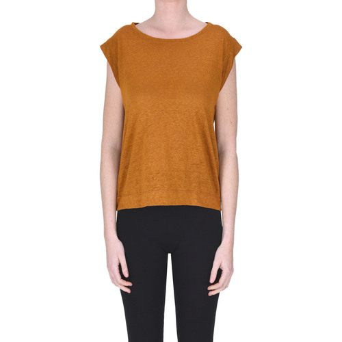 Abbigliamento Donna T-shirt & Polo Niu' T-shirt in lino TPS00003111AE Marrone