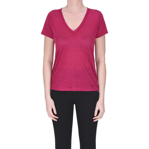 Abbigliamento Donna T-shirt & Polo Vanessa Bruno T-shirt in lino lavorato TPS00003103AE Rosa