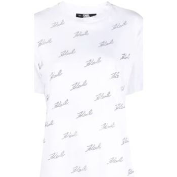 Abbigliamento Donna T-shirt maniche corte Karl Lagerfeld  Bianco