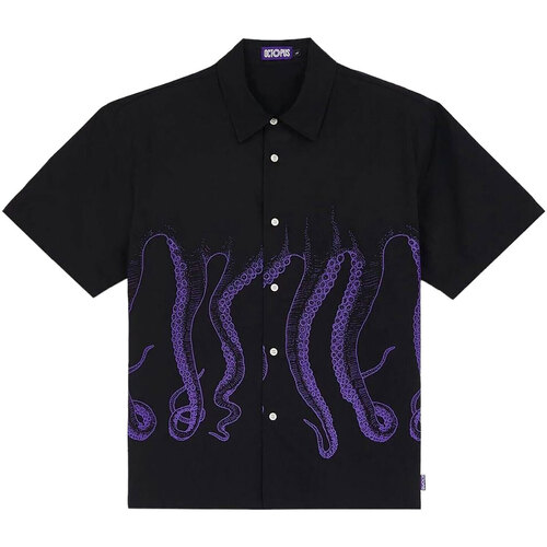 Abbigliamento Uomo Camicie maniche lunghe Octopus OUTLINE SS SHIRT Nero