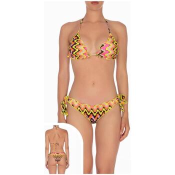 Abbigliamento Donna Costume a due pezzi F * * K Bikini triangolo con slip nodi regolabile FK24-1340X07 Multicolore