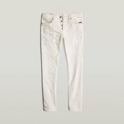 Abbigliamento Uomo Pantaloni G-Star Raw 51001 D552 - 3301 SLIM-G643 3D LT CHALK GD Bianco
