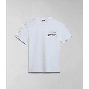 Abbigliamento Uomo T-shirt & Polo Napapijri S-COLVILLE NP0A4HS5-002 BRIGHT WHITE Bianco