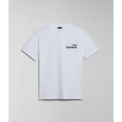 Abbigliamento Uomo T-shirt & Polo Napapijri D-COLVILLE NP0A4HS5-002 BRIGHT WHITE Bianco