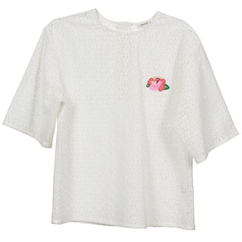 Abbigliamento Donna Top / Blusa Manoush FLOWER BADGE Bianco