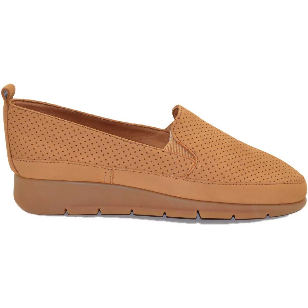 Scarpe Slip-on comfortTech in nabuck punzonato Caramel - Frau - Modalova