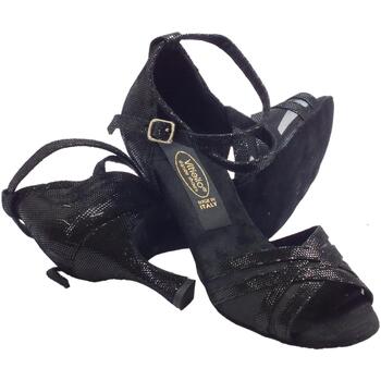 Vitiello Dance Shoes Sandalo l.a. satinato Nero