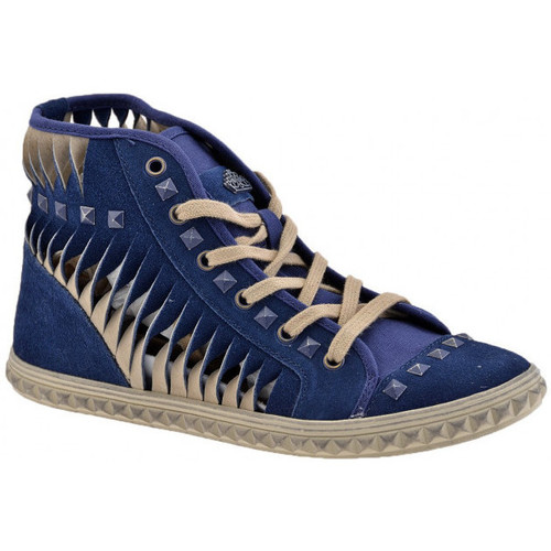 Scarpe Donna Sneakers Fornarina Sneaker  Mid  Bulloni Blu