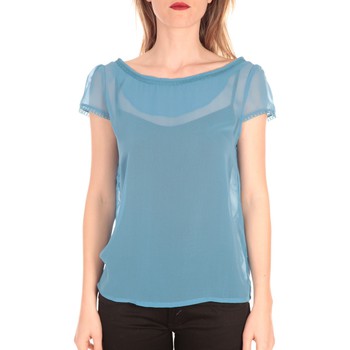 Abbigliamento Donna T-shirt maniche corte Aggabarti t-shirt voile121072 bleu Blu