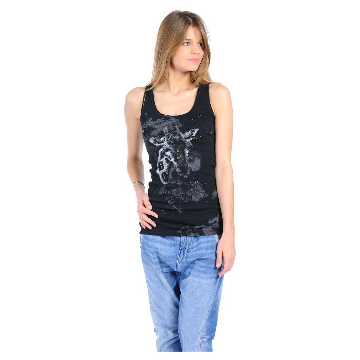 Abbigliamento Donna T-shirt maniche corte Rich & Royal T-shirt 11q436 Noir Nero