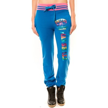 Abbigliamento Donna Pantaloni da tuta Sweet Company Jogging United Marshall College Bleu/Rose Multicolore