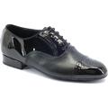 Scarpe Vitiello Dance Shoes  Scarpa da ballo per uomo in nappa e vernice nera con tacco 2cm