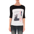 T-shirts a maniche lunghe Coquelicot  Tee shirt  Noir   Blanc 16409