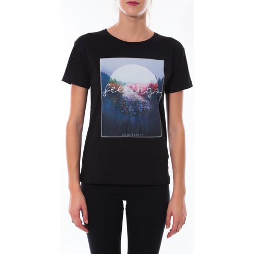 Abbigliamento Donna T-shirt maniche corte Coquelicot T-shirt  Noir 16423 Nero